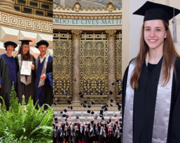 Winners of the SRH Social Impact Awards 2026, represented by graduates in academic attire in a festive setting.