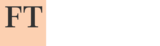 Logo der Financial Times mit den Buchstaben "FT" und dem Schriftzug "FINANCIAL TIMES".