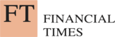FT-Logo der Financial Times, bestehend aus den Buchstaben "FT" in einer stilisierten Schriftart und einem hellen Hintergrund.